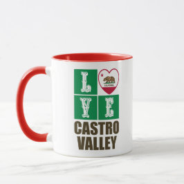 California State Flag Heart Castro Valley Tasse