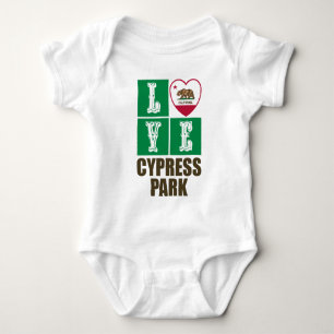 California State Flag Heart Cypress Park Baby Strampler