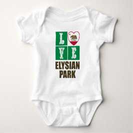 California State Flag Heart Elysian Park Baby Strampler