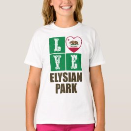 California State Flag Heart Elysian Park T-Shirt