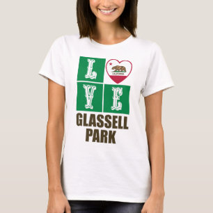 California State Flag Heart Glassell Park T-Shirt
