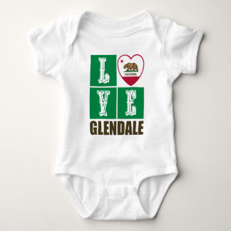California State Flag Heart Glendale Baby Strampler