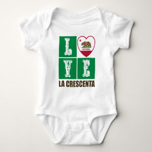 California State Flag Heart La Crescenta Baby Strampler