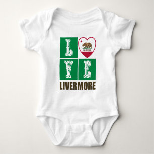 California State Flag Heart Livermore Baby Strampler