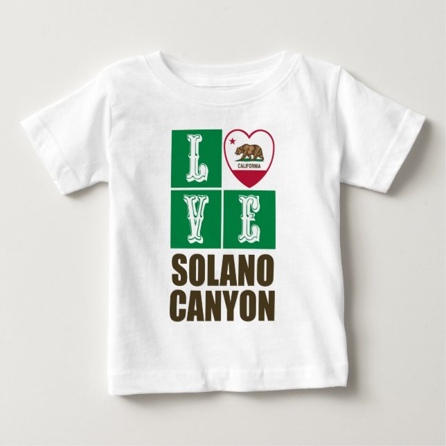 California State Flag Heart Solano Canyon Baby T-shirt (Vorderseite)