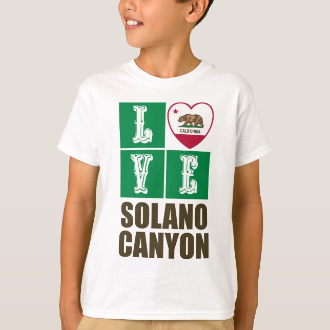 California State Flag Heart Solano Canyon T-Shirt (Vorderseite)