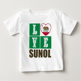 California State Flag Heart Sunol Baby T-shirt