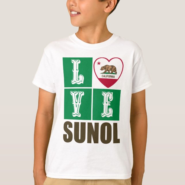 California State Flag Heart Sunol T-Shirt (Vorderseite)