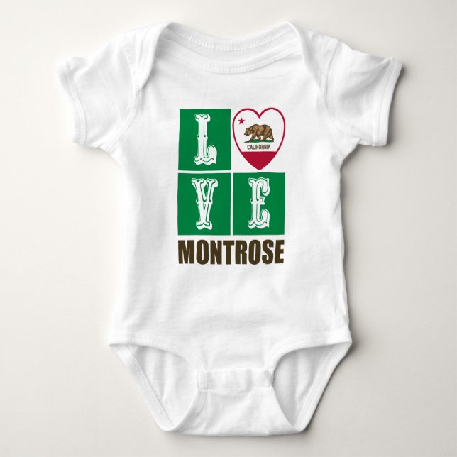 California State Flag Herzmontrose Baby Strampler (Vorderseite)