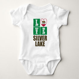 California State Flag Herzstück Silbersee Baby Strampler