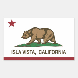 California State Flag Isla Vista Rechteckiger Aufkleber