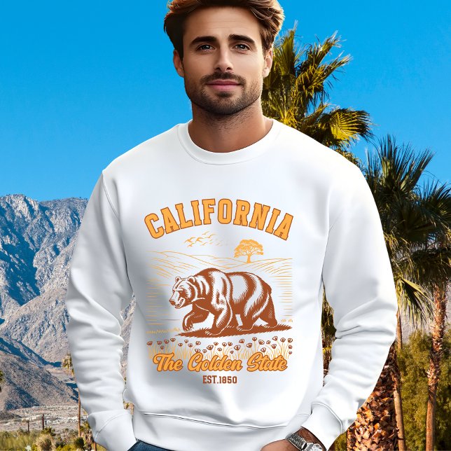 California State Pride – Bear & Wildflower  Sweatshirt (Von Creator hochgeladen)