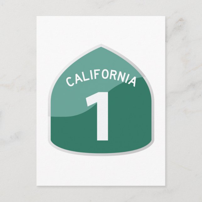 California State Route 1 Pacific Coast Highway Postkarte (Vorderseite)