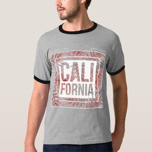 California Summer Forever- Tropical Leaves T-Shirt (Vorderseite)