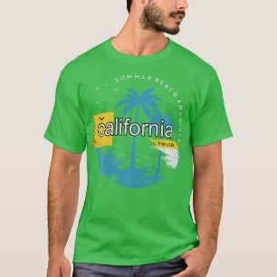 California Summer Surf Beach Vintag Sunset Long S T-Shirt