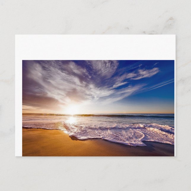 California Sunset Beach Postkarte (Vorderseite)