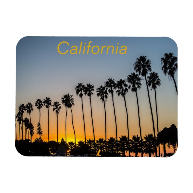 California Sunset Palm Trees am Strand Magnet (Horizontal)