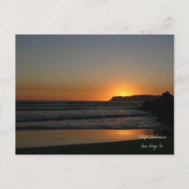 California Sunset Postkarte (Vorderseite)