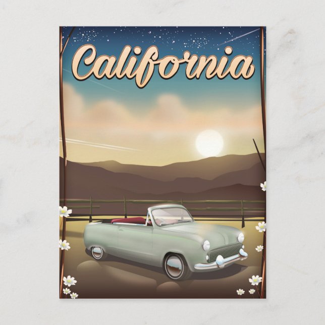 California Sunset Postkarte (Vorderseite)