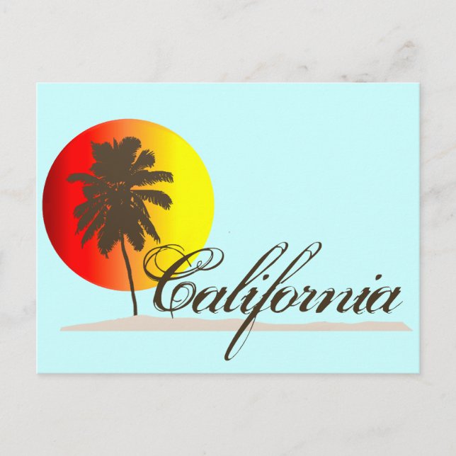 California Sunset Postkarte (Vorderseite)