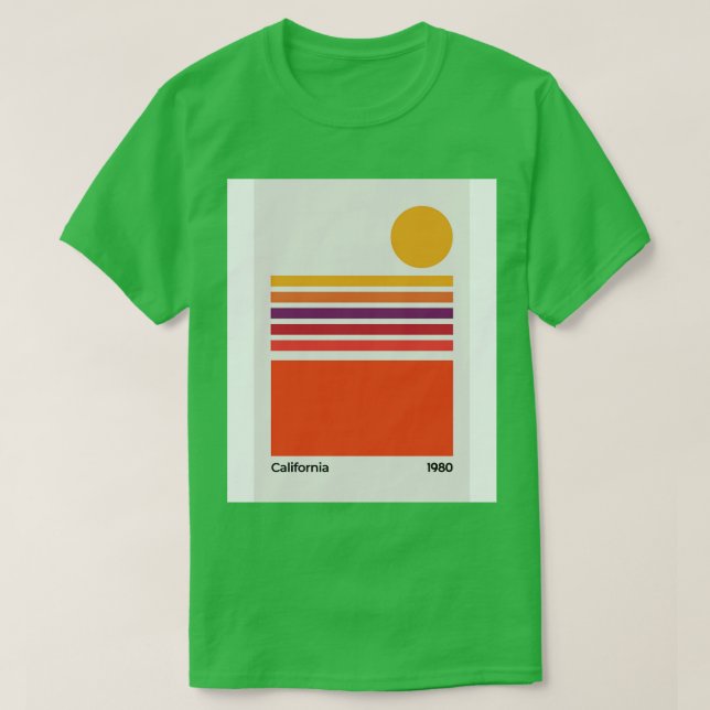 California Sunset Retro T-Shirt (Design vorne)
