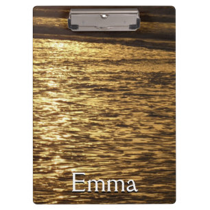 California Sunset Waves Ocean Seascape Klemmbrett