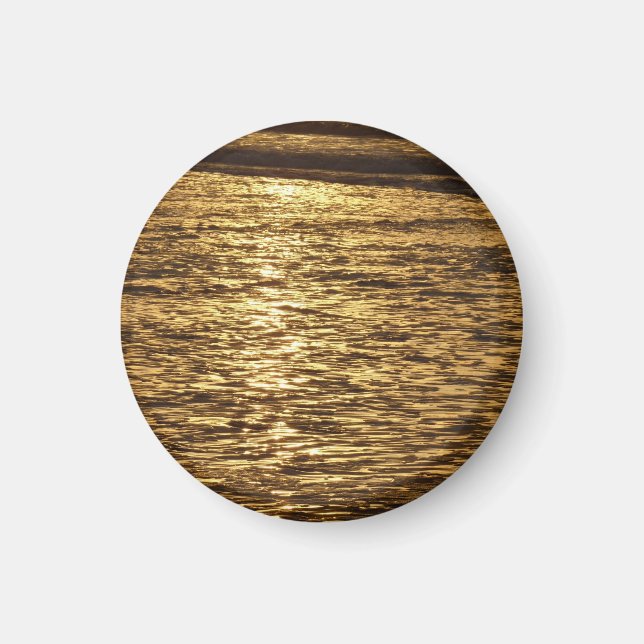 California Sunset Waves Ocean Seascape Magnet (Vorne)