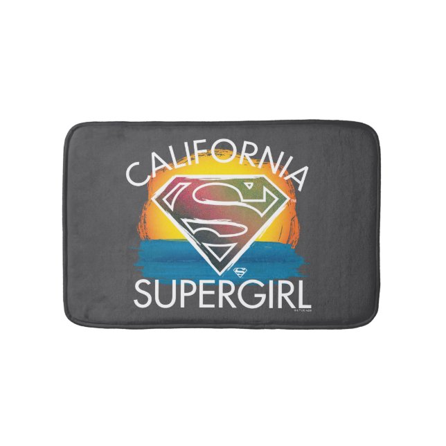 California Supergirl Sunset Graphic Badematte (Vorderseite)