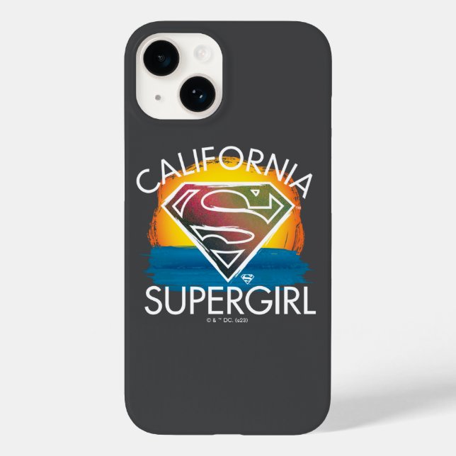 California Supergirl Sunset Graphic Case-Mate iPhone 14 Hülle (Rückseite)