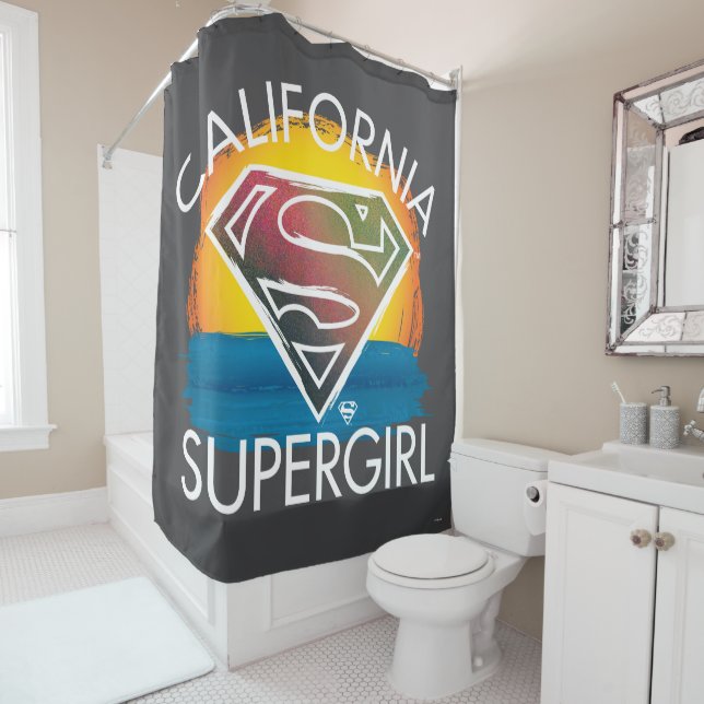 California Supergirl Sunset Graphic Duschvorhang (Beispiel)