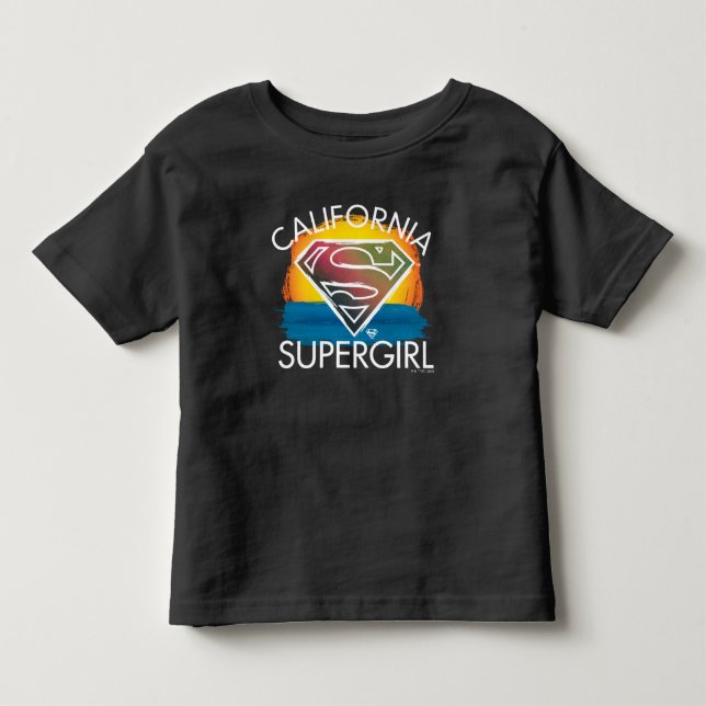 California Supergirl Sunset Graphic Kleinkind T-shirt (Vorderseite)