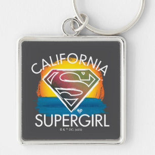California Supergirl Sunset Graphic Schlüsselanhänger