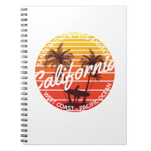 California Surf, Summer Beach vibes Notizblock