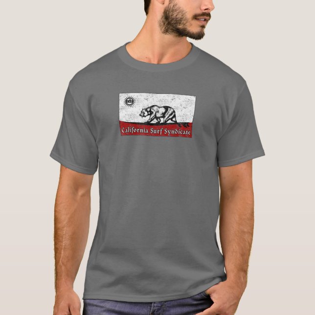 California Surf Syndication-Flagge T-Shirt (Vorderseite)