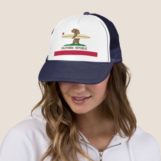 California Surfbär Trucker Hat Truckerkappe (Beispiel)