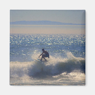 California Surfer Rides the Waves Magnet