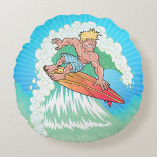 California Surfer Rundes Kissen