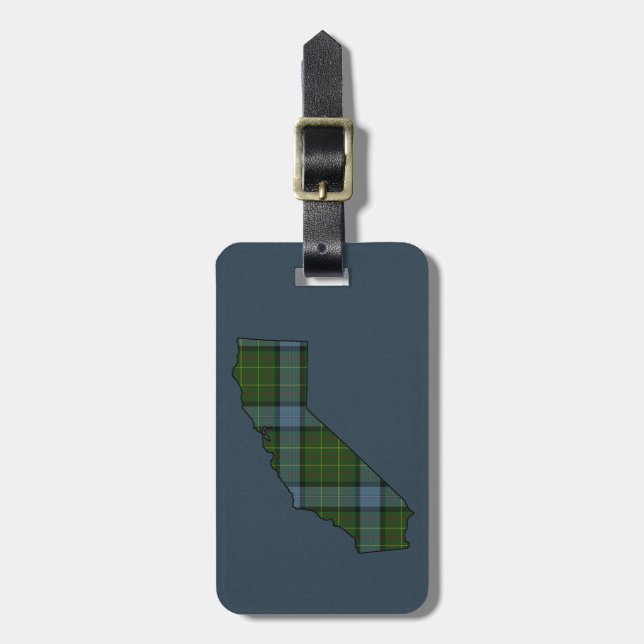 California Tartan Kariert Gepäckanhänger (Vorderseite vertikal)