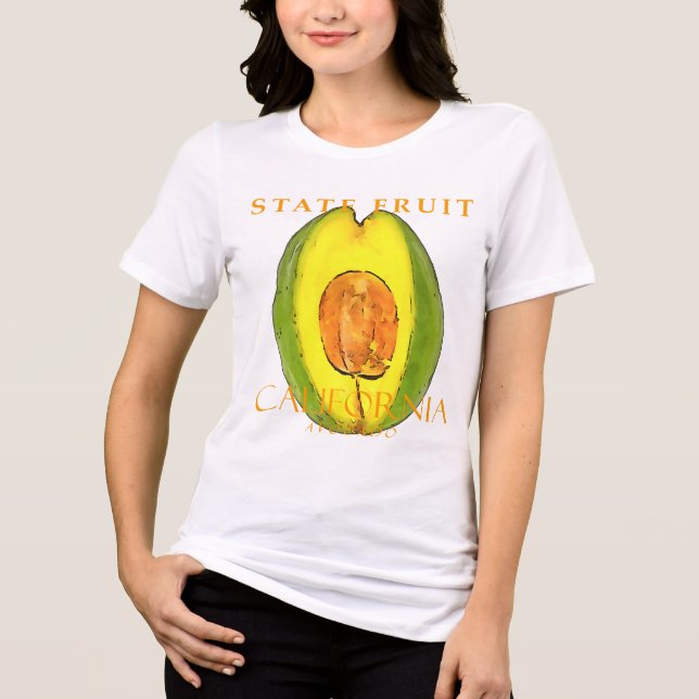 California Territory Fruit The Avocado Tri-Blend Shirt (Vorderseite)