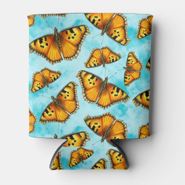 California Tortoiseshell Butterfly Illustration Dosenkühler (Vorderseite)