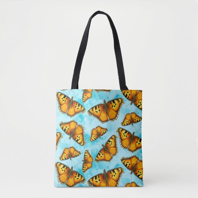 California Tortoiseshell Butterfly Illustration Tasche (Vorderseite)