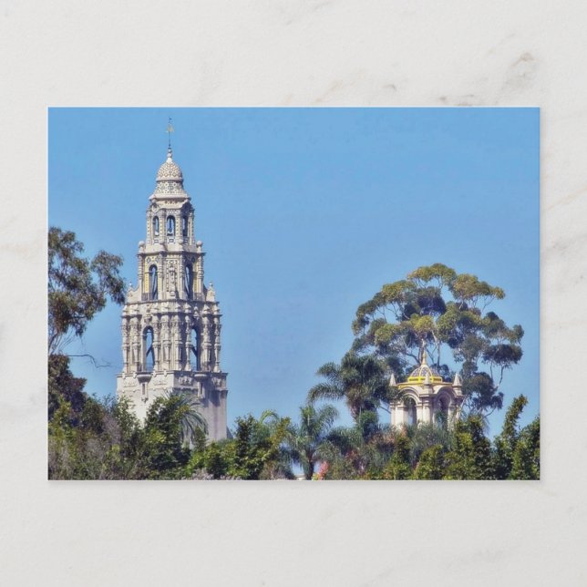 California Tower in Balboa Park San Diego Postkarte (Vorderseite)