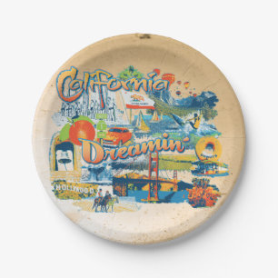 California Träumen Pappteller