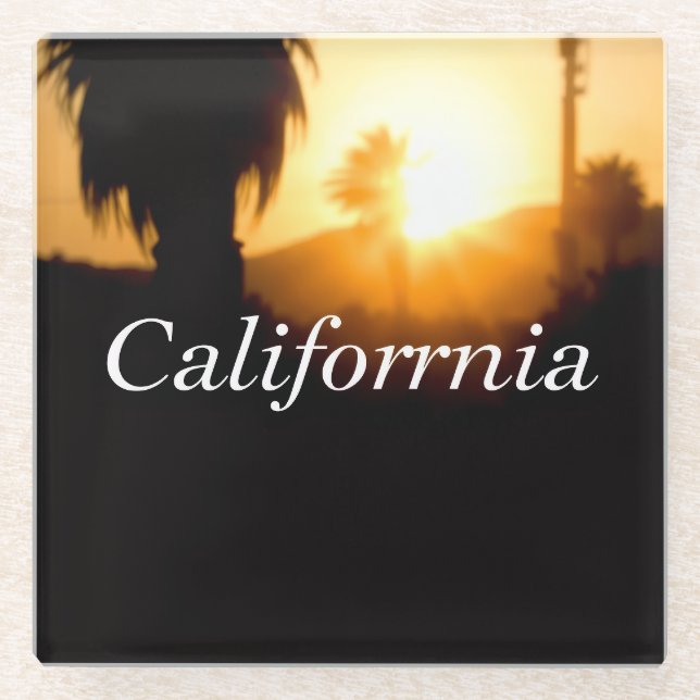 California Träumerei Glasuntersetzer (Vorderseite)