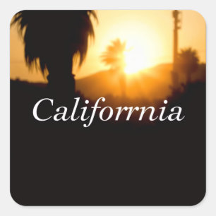 California Träumerei Quadratischer Aufkleber