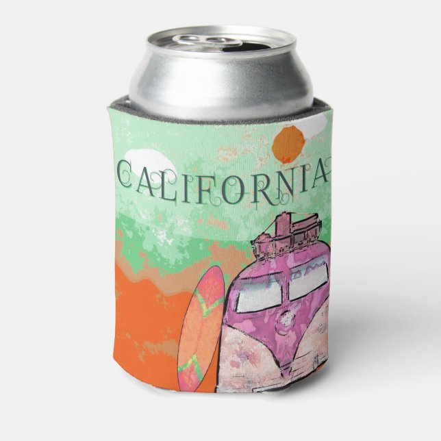 California Travel Poster Can Cooler Dosenkühler (Kanne Rückseite)