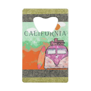 California Travel Poster Geldbeutel Flaschenöffner