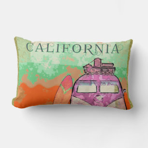 California Travel Poster Lendenkissen