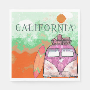 California Travel Poster Paper Napkin Serviette