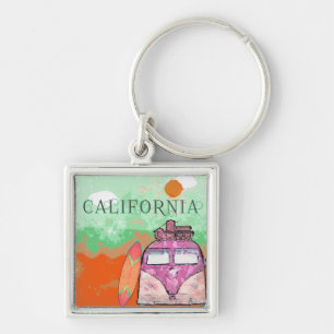California Travel Poster Schlüsselanhänger